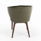 Krzesło z całkowicie tapicerowanym siedziskiem i oparciem Made in Italy - Adria Viadurini