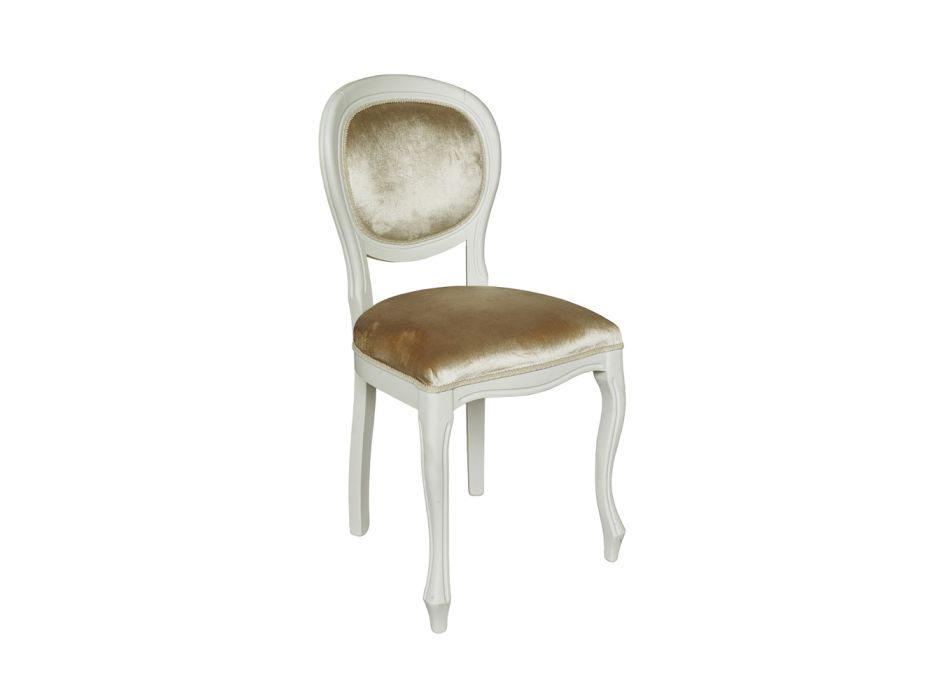 Krzesło z piankowym siedziskiem pokrytym tkaniną wyprodukowane we Włoszech - Iper Viadurini