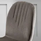 Krzesło z siedziskiem z tkaniny skorupowej i drewnianymi nogami Made in Italy - Nezoku Viadurini