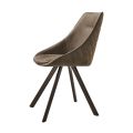 Krzesło z malowaną metalową konstrukcją i miękkim siedziskiem w stylu vintage Made in Italy - Thani