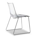 Krzesło kuchenne z podstawą sań ze stali Made in Italy 2 sztuki - Fedora