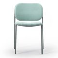 Tapicerowane krzesło kuchenne z tkaniny i metalu Made in Italy 2 sztuki - Sangria