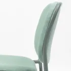 Tapicerowane krzesło kuchenne z tkaniny i metalu Made in Italy 2 sztuki - Sangria Viadurini