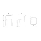 Tapicerowane krzesło kuchenne z tkaniny i metalu Made in Italy 2 sztuki - Sangria Viadurini