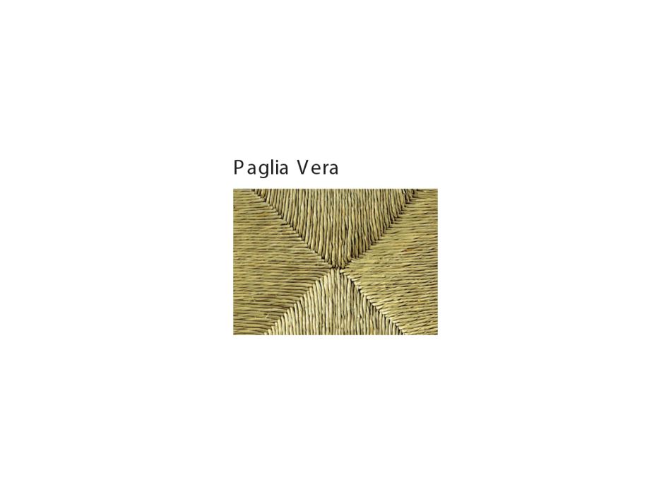 Krzesło kuchenne z drewna bukowego i siedzisko ze słomy we włoskim stylu - Davina Viadurini