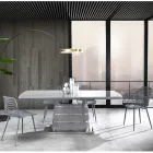 Krzesło kuchenne z matowego polipropylenu ze stalowymi nogami 4 sztuki - Beyonce Viadurini