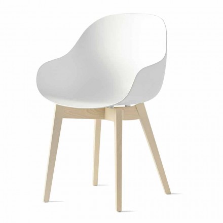 Krzesło kuchenne z polipropylenu z recyklingu Made in Italy 2 sztuki - Connubia Academy Viadurini