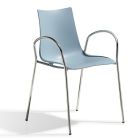 Krzesło kuchenne z technopolimeru z podłokietnikami Made in Italy 2 sztuki - Fedora Viadurini