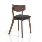 Krzesło kuchenne z tkaniny z dwuczęściową strukturą z litego drewna - Tonino Viadurini