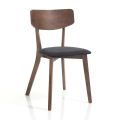 Krzesło kuchenne z tkaniny ze strukturą z litego drewna 2 sztuki - Tonino