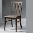 Krzesło kuchenne z litego drewna bukowego i ekoskóry włoski design - Rosita Viadurini