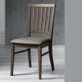Krzesło kuchenne z litego drewna bukowego i ekoskóry włoski design - Rosita