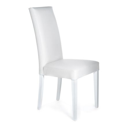 Krzesło kuchenne tapicerowane skórą syntetyczną Made in Italy 2 sztuki - Barilla Viadurini