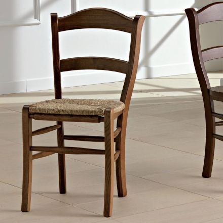 Krzesło kuchenne z litego drewna w stylu włoskim - Monika Viadurini