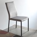 Krzesło kuchenne z metalowymi nogami i aksamitnym siedziskiem, 4 sztuki - Darvina