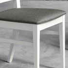 Designerskie krzesło kuchenne z drewna bukowego i tkaniny w nowoczesnym stylu - Taver Viadurini