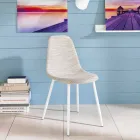 Nowoczesna kuchnia Cassidy z krzesłem similacrattan,  4 części Viadurini