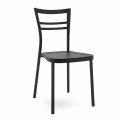 Krzesło kuchenne z polipropylenu i metalu Made in Italy, 2 sztuk - Go