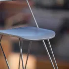 Ręcznie robione krzesło kuchenne z drewna i stali szlachetnej Made in Italy - Granada Viadurini