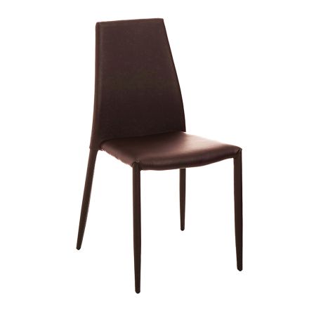 Krzesło kuchenne z możliwością układania w stosy tapicerowane 4-częściową skórą syntetyczną - Umbria Viadurini