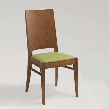 Krzesło kuchenne z drewna bukowego i siedzisko z ekoskóry - Florent Viadurini