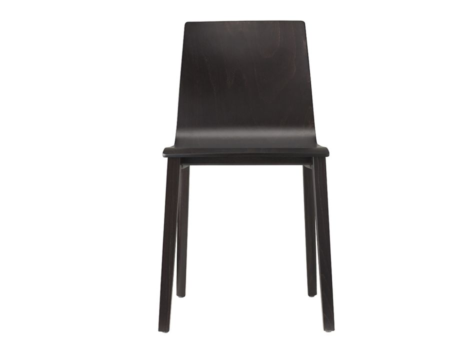 Krzesło kuchenne z drewna bukowego Made in Italy 2 sztuki - Quadra Viadurini