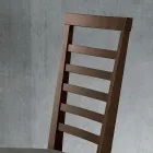 Krzesło kuchenne z drewna i siedzisko z tkaniny we włoskim stylu - Jeanine Viadurini