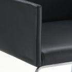Krzesło kuchenne ze skóry syntetycznej i chromowanego metalu 2 sztuki - migawka Viadurini