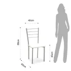 Krzesło kuchenne ze skóry syntetycznej i malowanego metalu 4 sztuki - Remida Viadurini