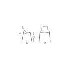 Krzesło kuchenne z białego poliwęglanu Made in Italy 2 sztuki - Fedora Viadurini