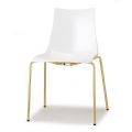 Krzesło kuchenne z białego poliwęglanu Made in Italy 2 sztuki - Fedora