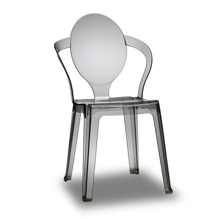 Krzesło kuchenne z poliwęglanu nadającego się do recyklingu Made in Italy 4 sztuki - Kongo Viadurini