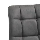 Krzesło kuchenne z tkaniny z czarnymi metalowymi nogami 4 sztuki - jasnoniebieski Viadurini