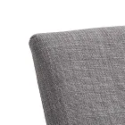 Krzesło kuchenne z szarej tkaniny z metalową podstawą 2 sztuki - migawka Viadurini