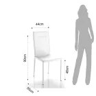 Krzesło kuchenne w pełni tapicerowane dwuczęściową skórą syntetyczną - Atenea Viadurini