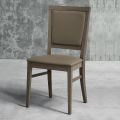 Nowoczesne krzesło kuchenne z drewna i ekoskóry Made in Italy - Taver