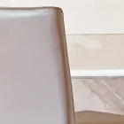 Krzesło kuchenne tapicerowane skórą o strukturze jesionu Made in Italy - Sunny Viadurini