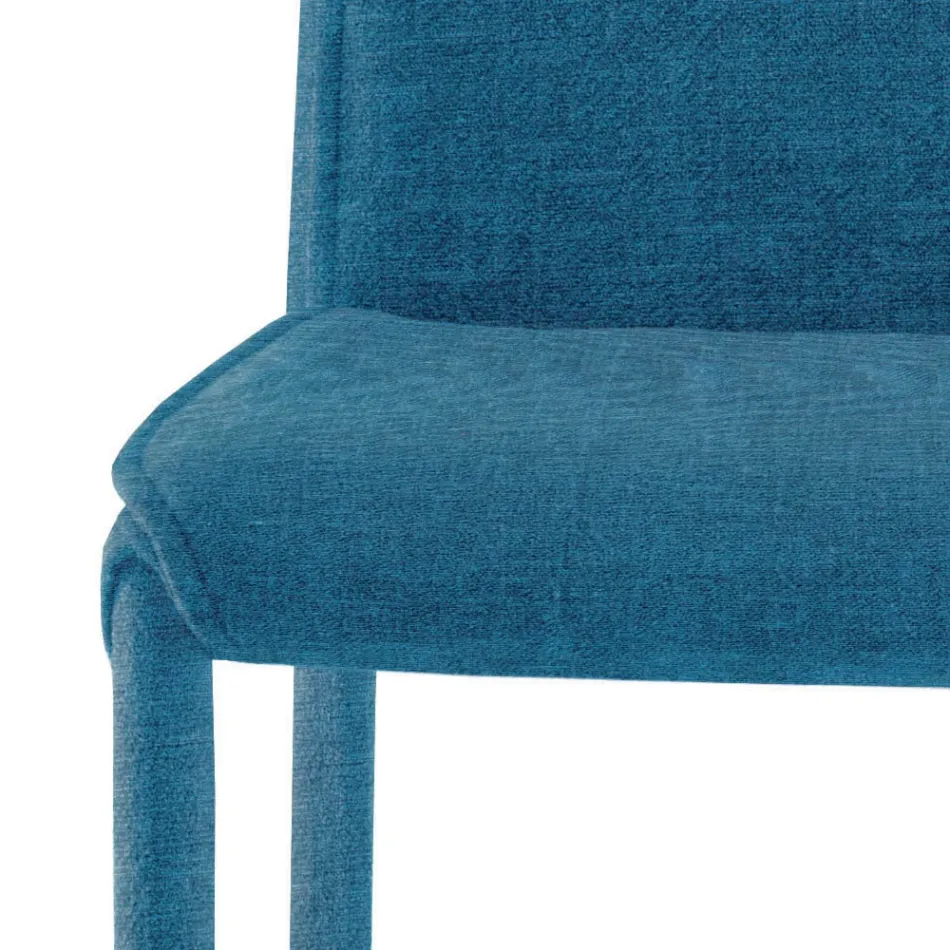 Krzesło kuchenne pokryte tkaniną Made in Italy, 4 sztuki - Monnalisa Viadurini