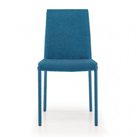 Krzesło kuchenne pokryte tkaniną Made in Italy, 4 sztuki - Monnalisa Viadurini