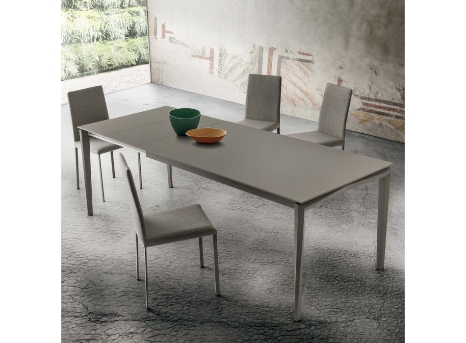 Krzesło kuchenne tapicerowane tkaniną Made in Italy, 2 sztuki - Mawi Viadurini