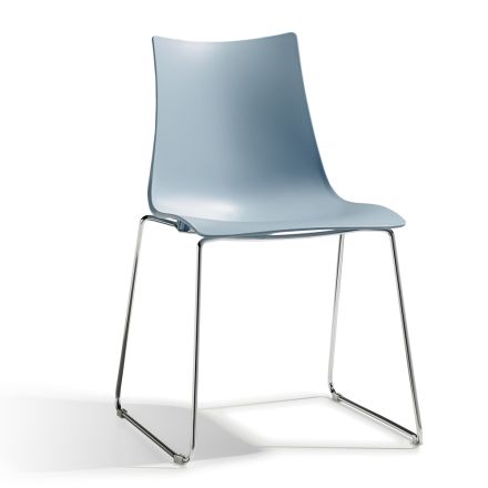 Krzesło kuchenne Technopolimer i stal Made in Italy 2 sztuki - Fedora Viadurini