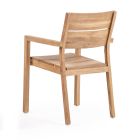 Krzesło ogrodowe z podłokietnikami z drewna tekowego - Marie Viadurini