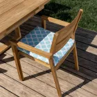 Krzesło ogrodowe z podłokietnikami z drewna tekowego - Marie Viadurini