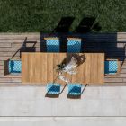Krzesło ogrodowe z podłokietnikami z drewna tekowego - Marie Viadurini