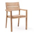 Krzesło ogrodowe z podłokietnikami z drewna tekowego - Marie