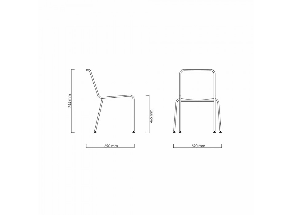 Zaprojektuj krzesło ogrodowe ze stali i czarnego sznurka Made in Italy - Madagascar1 Viadurini