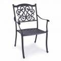Krzesło ogrodowe do układania w stos z białego lub antracytowego aluminium, 4 sztuki - Ode