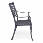 Krzesło ogrodowe do układania w stos z białego lub antracytowego aluminium, 4 sztuki - Ode Viadurini