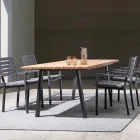 Krzesło ogrodowe Homemotion z możliwością układania w stosy, 4 sztuki - Carina Viadurini