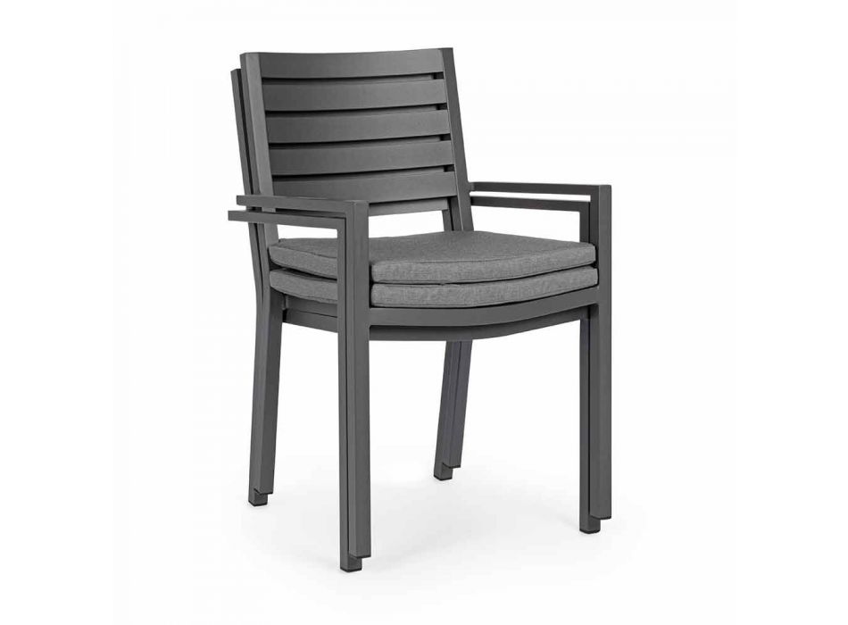 Krzesło ogrodowe Homemotion z możliwością układania w stosy, 4 sztuki - Carina Viadurini